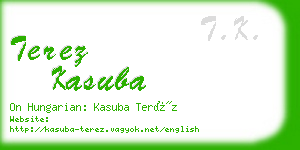 terez kasuba business card